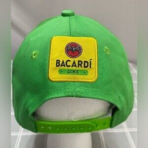 NWOT Bacardi Lime Patch on Baseball Hat Snapback Cap Mixology Bar Liquor Promo